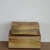 Creative Co-op Hand Carved Wood Box