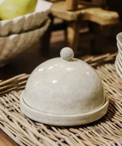 Creative Co-op Kitchen Glazed Stoneware Dish