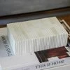 Zodax Ivins Ribbed Bone Box Home Decor