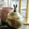 Creative Co-op Rabbit Finial Container Home Decor