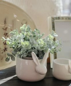 Kalalou Home Decor Boxwood In White Pot