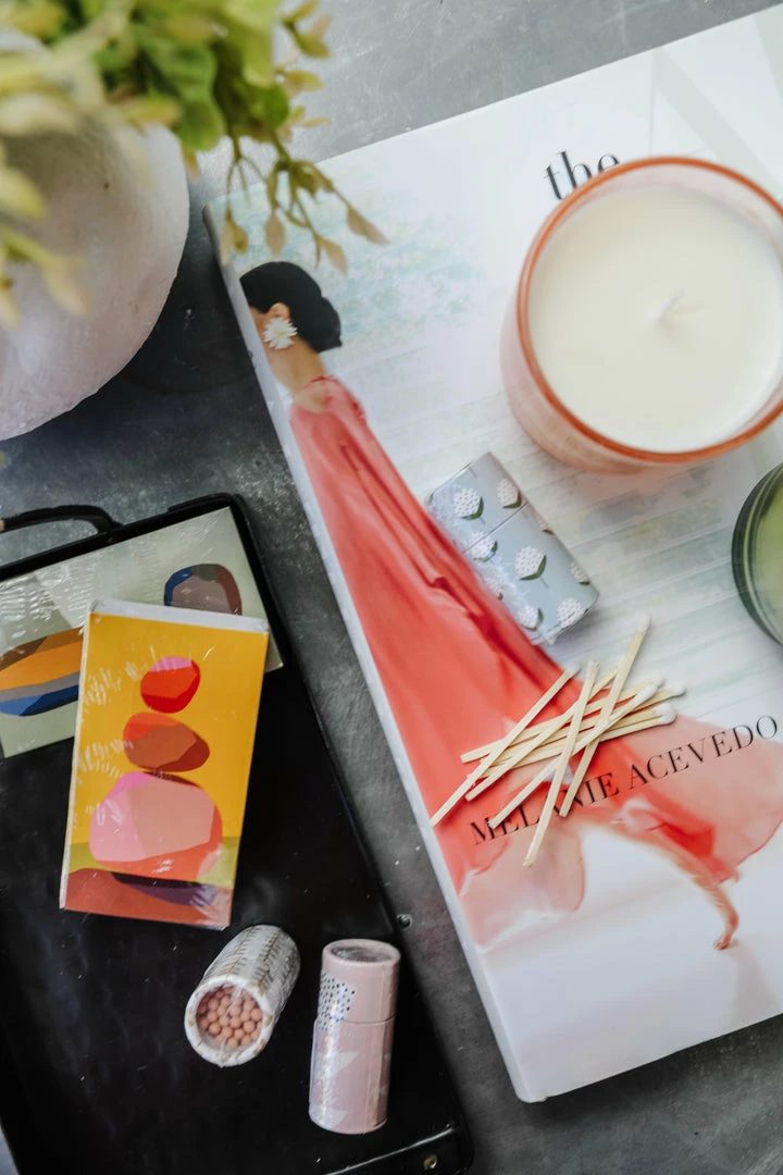 Creative Co-op Floral Tube With Matches