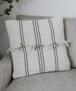 Creative Co-op Home Decor Woven Fringe Pillow