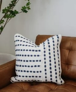 Classic Home Home Decor Katia Navy/Ivory Pillow