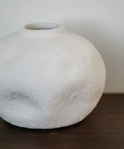 Creative Co-op Volcano Finish White Vase
