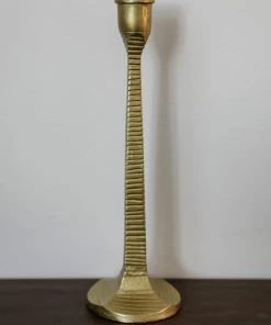 Creative Co-op Home Decor Gold Ridges Candlestick