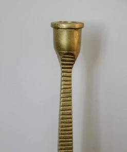 Creative Co-op Home Decor Gold Ridges Candlestick