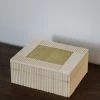 Zodax Home Decor White Bone Chips And Brass Box