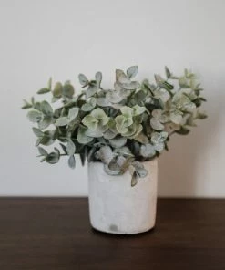 Kalalou Home Decor Boxwood In White Pot