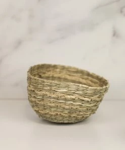 Bloomingville Green Weave Seagrass Bowl