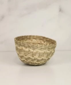 Bloomingville Green Weave Seagrass Bowl