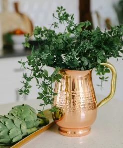 Creative Co-op Hammered Copper Pitcher Kitchen