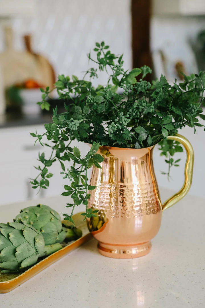 Creative Co-op Hammered Copper Pitcher Kitchen