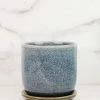 Sagebrook Blue Speckled Planter Home Decor