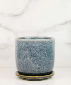 Sagebrook Blue Speckled Planter Home Decor
