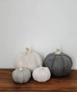 Creative Co-op Wool Pumpkins Home Decor