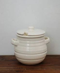 Creative Co-op Stoneware Honey Pot