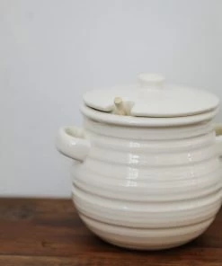 Creative Co-op Stoneware Honey Pot