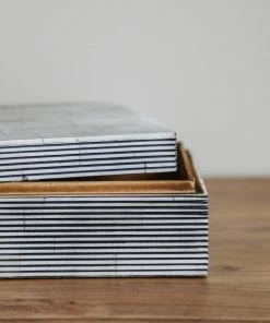 A.Sanoma Home Decor Line Upon Line Bone Box