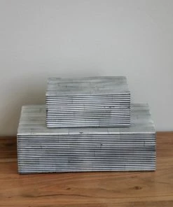 A.Sanoma Home Decor Line Upon Line Bone Box