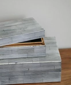 A.Sanoma Home Decor Line Upon Line Bone Box