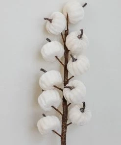 Mud Pie Home Decor Velvet Pumpkin Stem