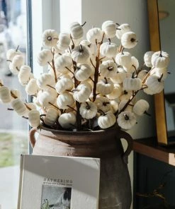 Mud Pie Home Decor Velvet Pumpkin Stem