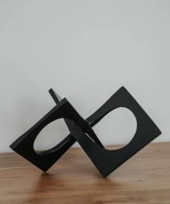 Sagebrook Home Decor Black Linked Square Decor