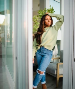 Vibrant Apparel Hudson Mom Jeans In Denim FINAL FEW