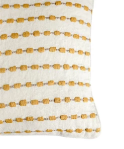 Classic Home Katia Yellow Stitch Pillow