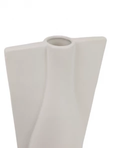 Two's Company White Flat Matte Vase Home Decor