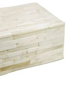 A.Sanoma Lined Cream Bone Box DAMAGED Home Decor