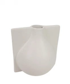 Two's Company White Flat Matte Vase Home Decor