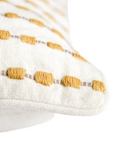 Classic Home Katia Yellow Stitch Pillow