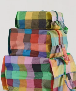 Baggu Zip Set- Madras Mix
