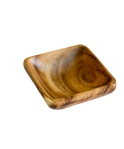 Creative Co-op Wood Acacia Square Bowl Home Decor