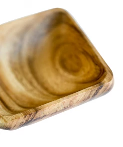 Creative Co-op Wood Acacia Square Bowl Home Decor