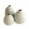 Creative Co-op Home Decor Black + White Textured Vases