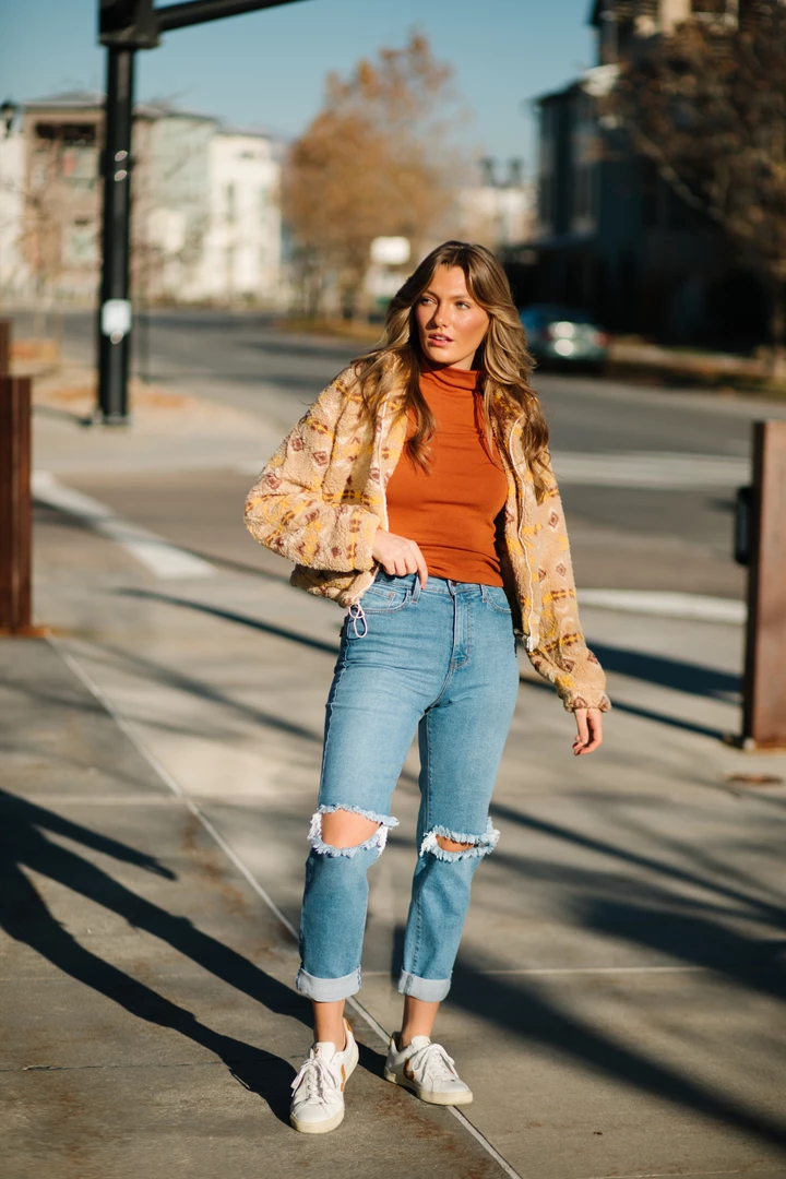 Vibrant Apparel Hudson Mom Jeans In Denim FINAL FEW