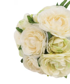 Allstate Cream Ranunculus Bouquet Home Decor