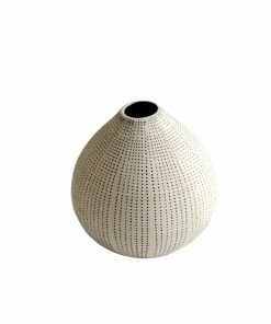 Creative Co-op Home Decor Black + White Textured Vases