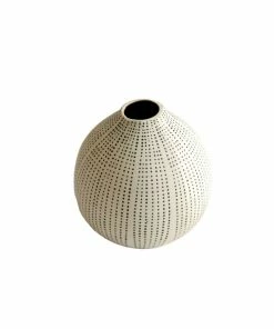 Creative Co-op Home Decor Black + White Textured Vases