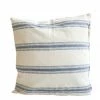 Creative Co-op Blue Striped Cotton Pillow Textiles