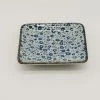 Creative Co-op Hand-Painted Blue Square Plate