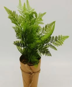Creative Co-op Home Decor Faux Fern In Paper Pot
