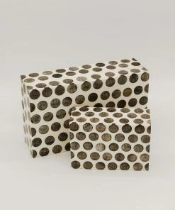 A.Sanoma Black Dots Horn & Bone Box
