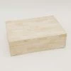 A.Sanoma Gold Pinstripe Bone Box Home Decor