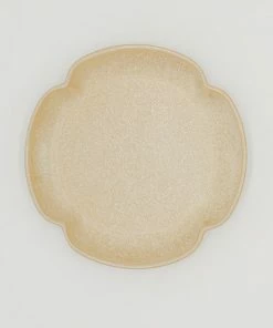 Creative Co-op Scalloped Stoneware Plate Kitchen