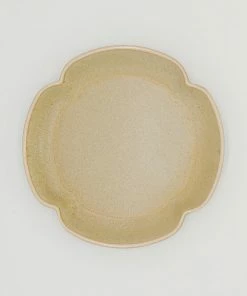 Creative Co-op Scalloped Stoneware Plate Kitchen