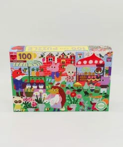 Eeboo Green Market 100 Pc Puzzle